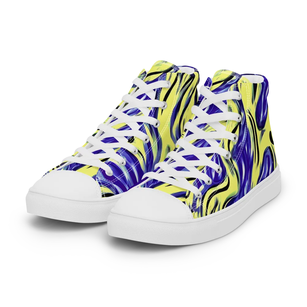 Royal Riptide on Women's High Top Canvas Shoes — Left Front