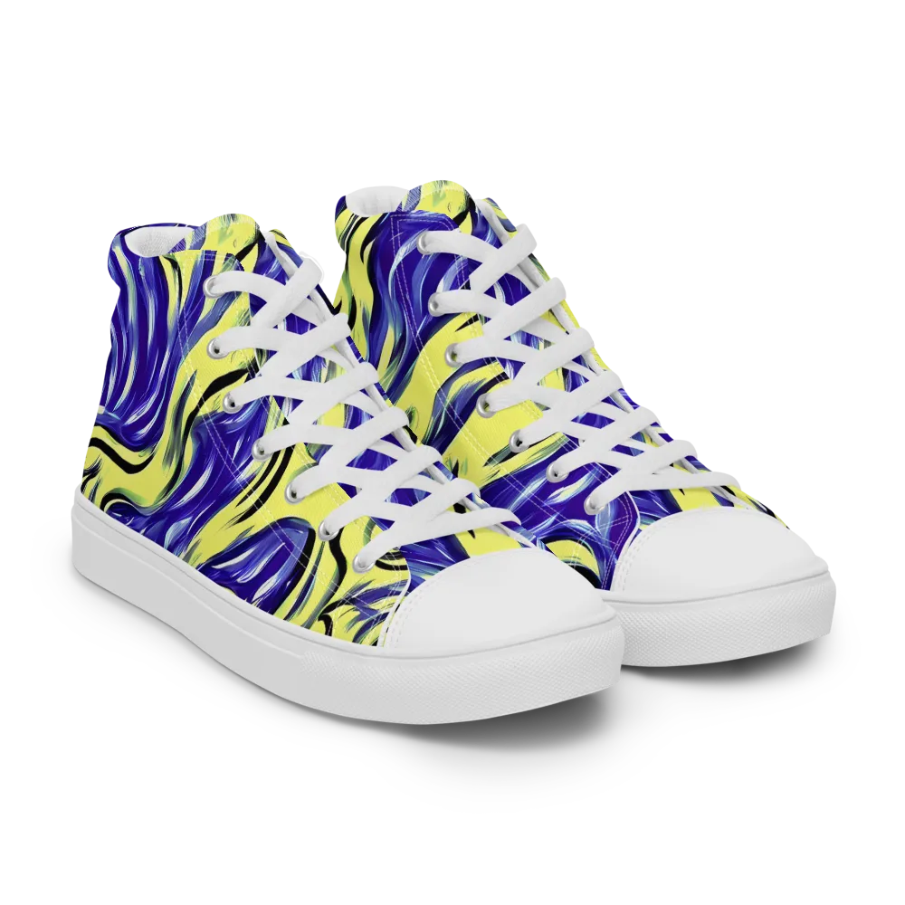 Royal Riptide on Women's High Top Canvas Shoes — Right Front