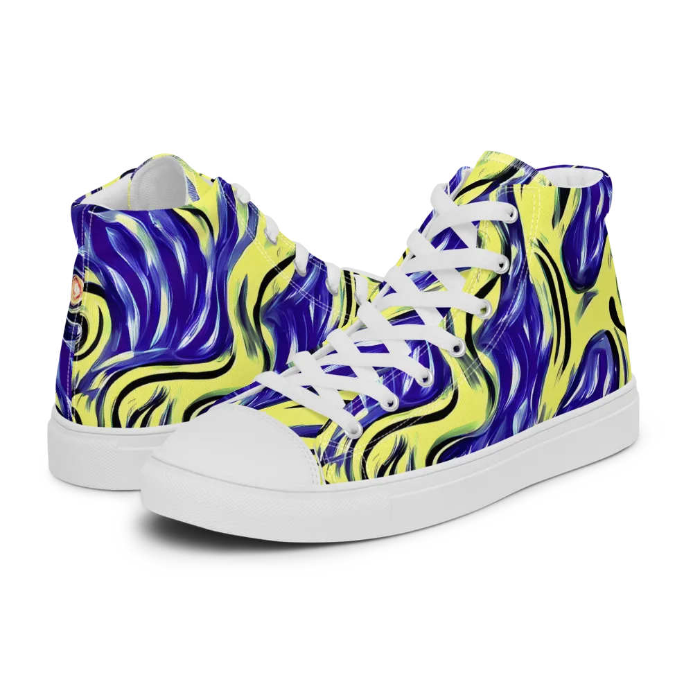 Royal Riptide on Women's High Top Canvas Shoes — Left