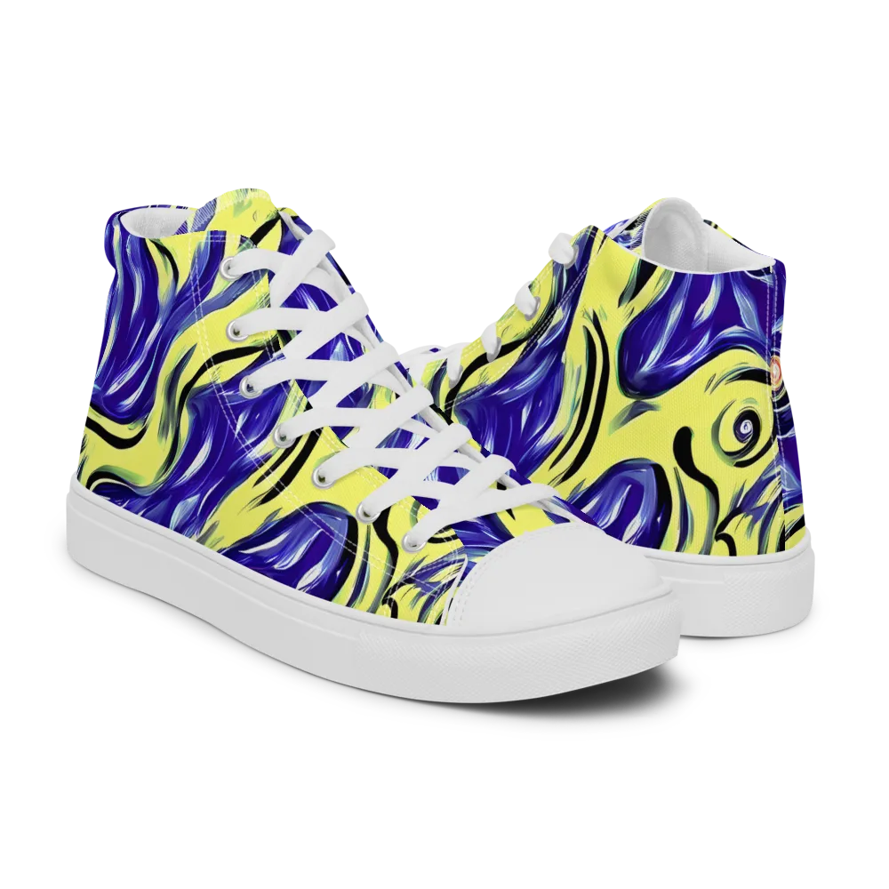 Royal Riptide on Women's High Top Canvas Shoes — Right
