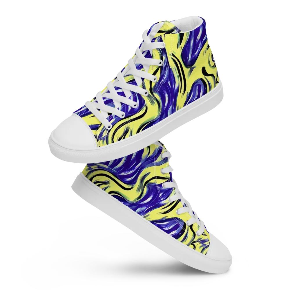 Royal Riptide on Women's High Top Canvas Shoes — Front