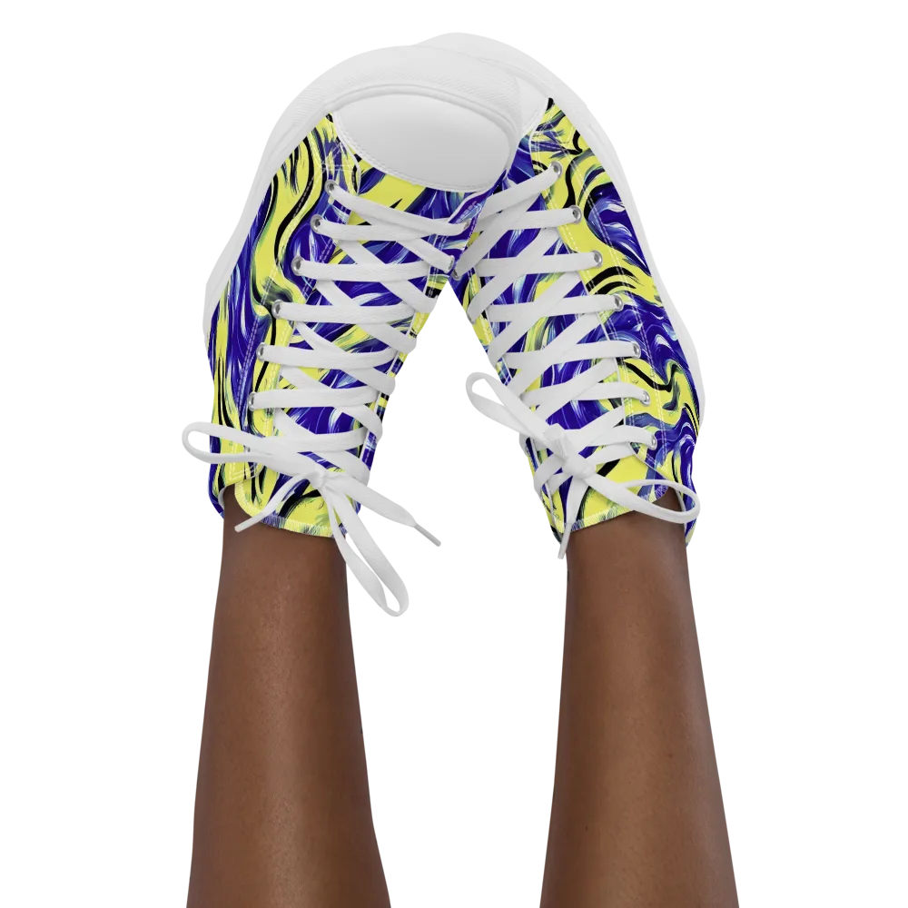 Royal Riptide on Women's High Top Canvas Shoes — Front