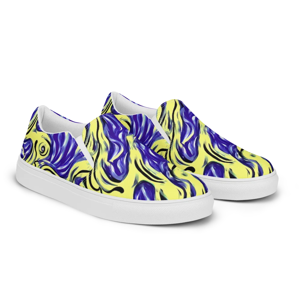 Royal Riptide on Men's Slip-On Canvas Shoes — Right Front