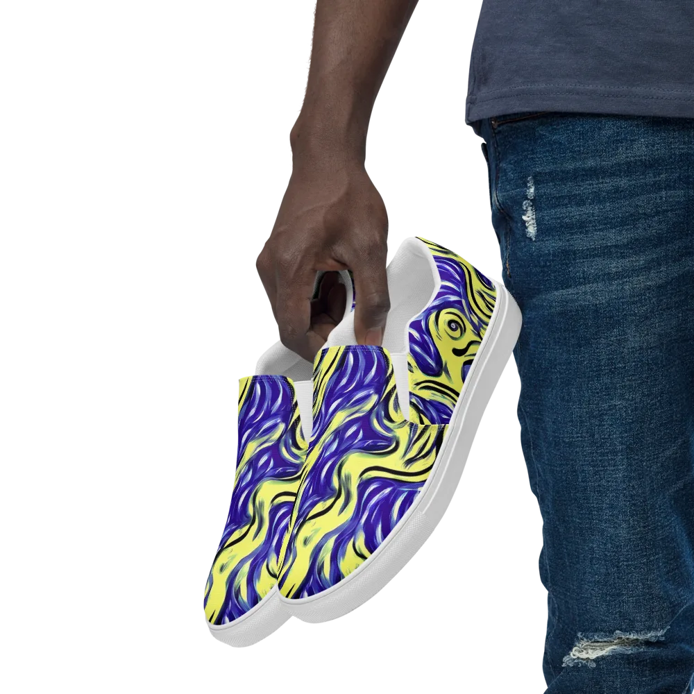 Royal Riptide on Men's Slip-On Canvas Shoes — Left Front