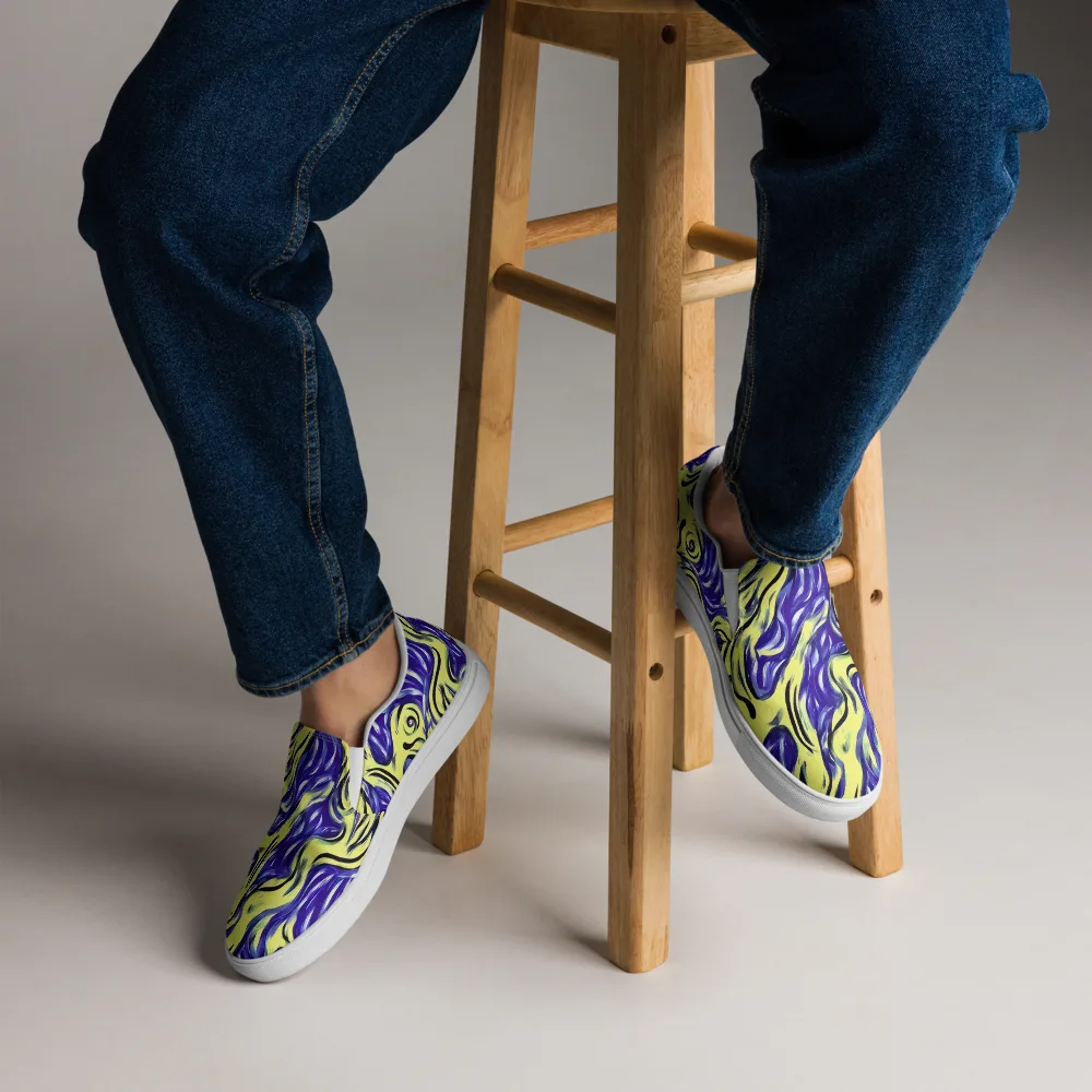Royal Riptide on Men's Slip-On Canvas Shoes — Front