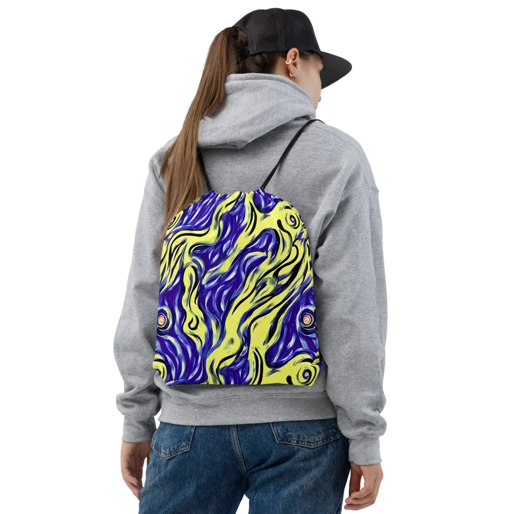 Royal Riptide on Drawstring Bag — Front