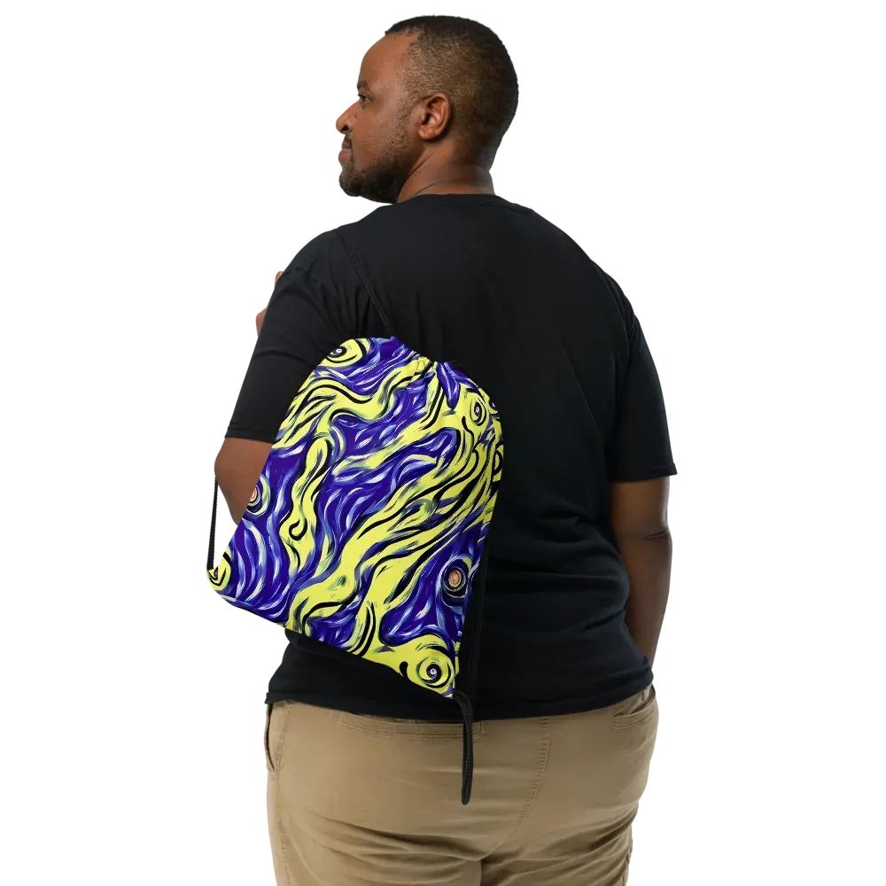 Royal Riptide on Drawstring Bag — Front