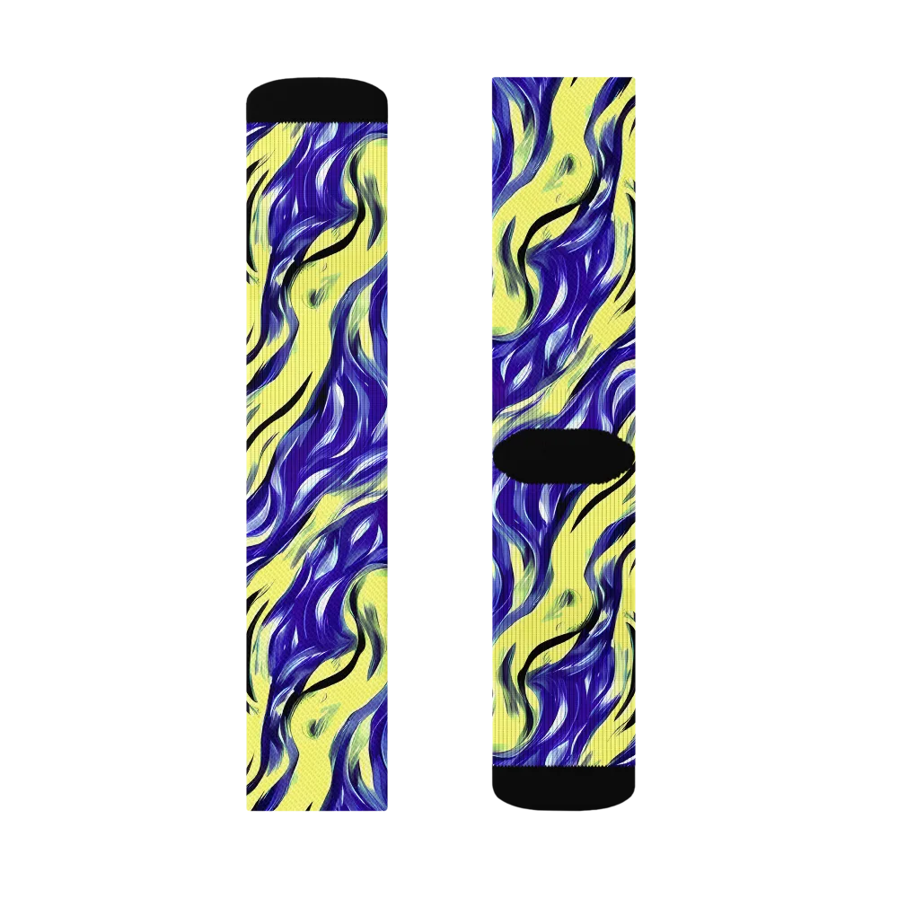 Royal Riptide on Socks — Left Sock