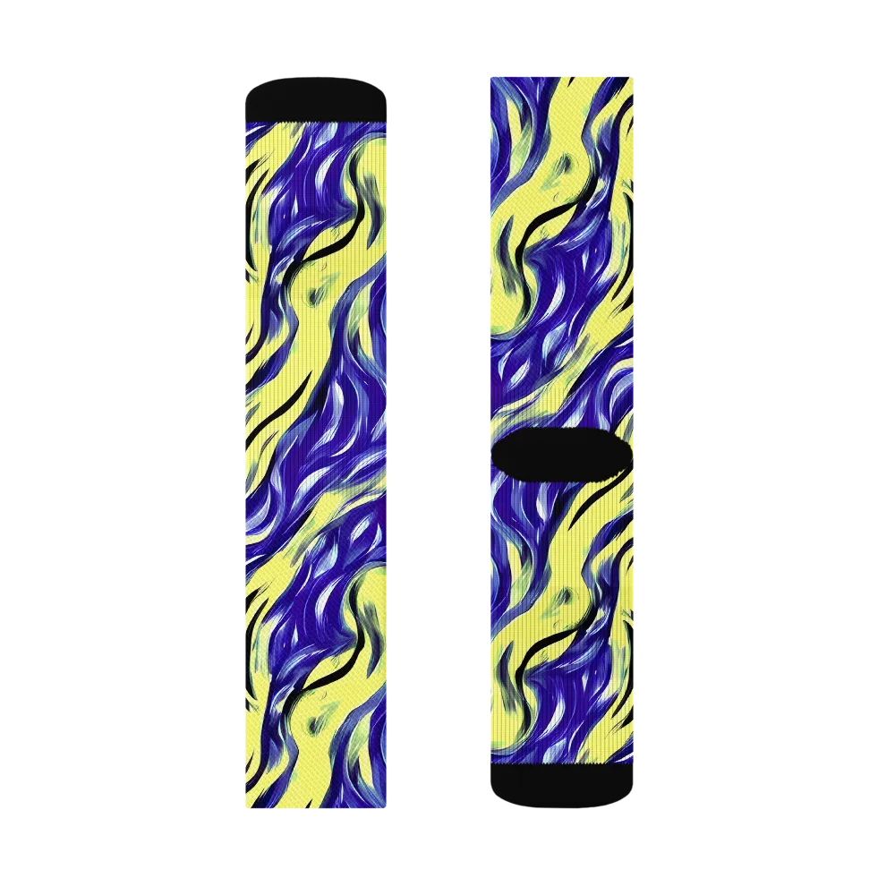 Royal Riptide on Socks — Right Sock