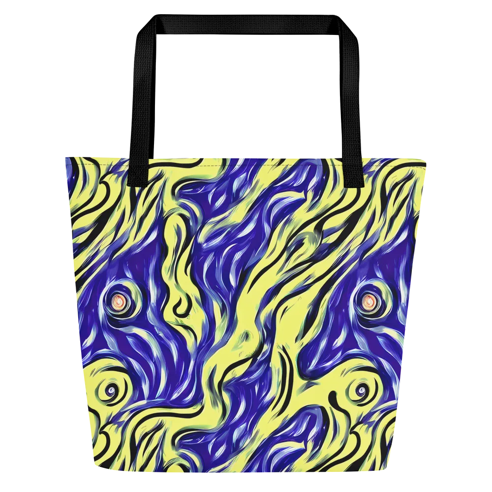 Royal Riptide on Large Tote Bag W/ Pocket — Front
