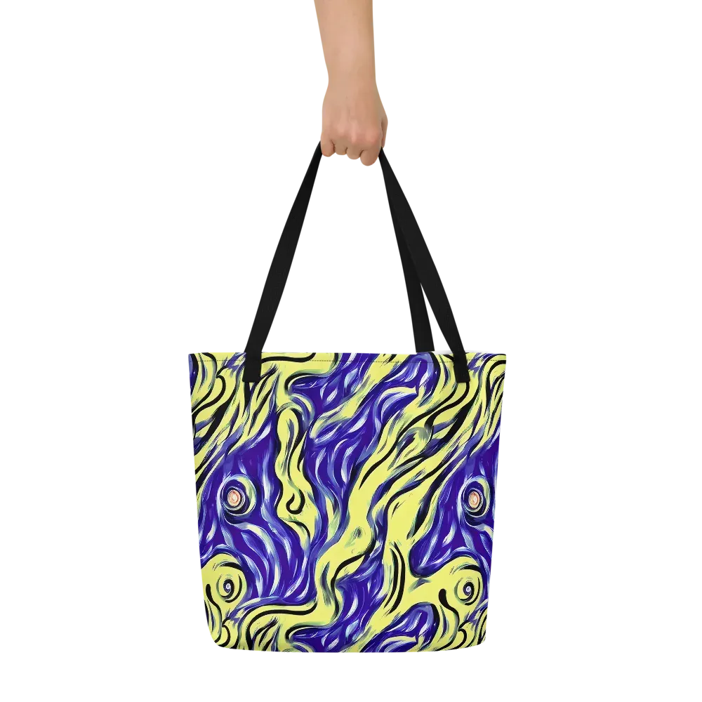 Royal Riptide on Large Tote Bag W/ Pocket — Front