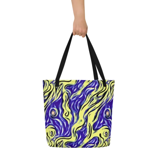 Royal Riptide on a Large Tote Bag W/ Pocket