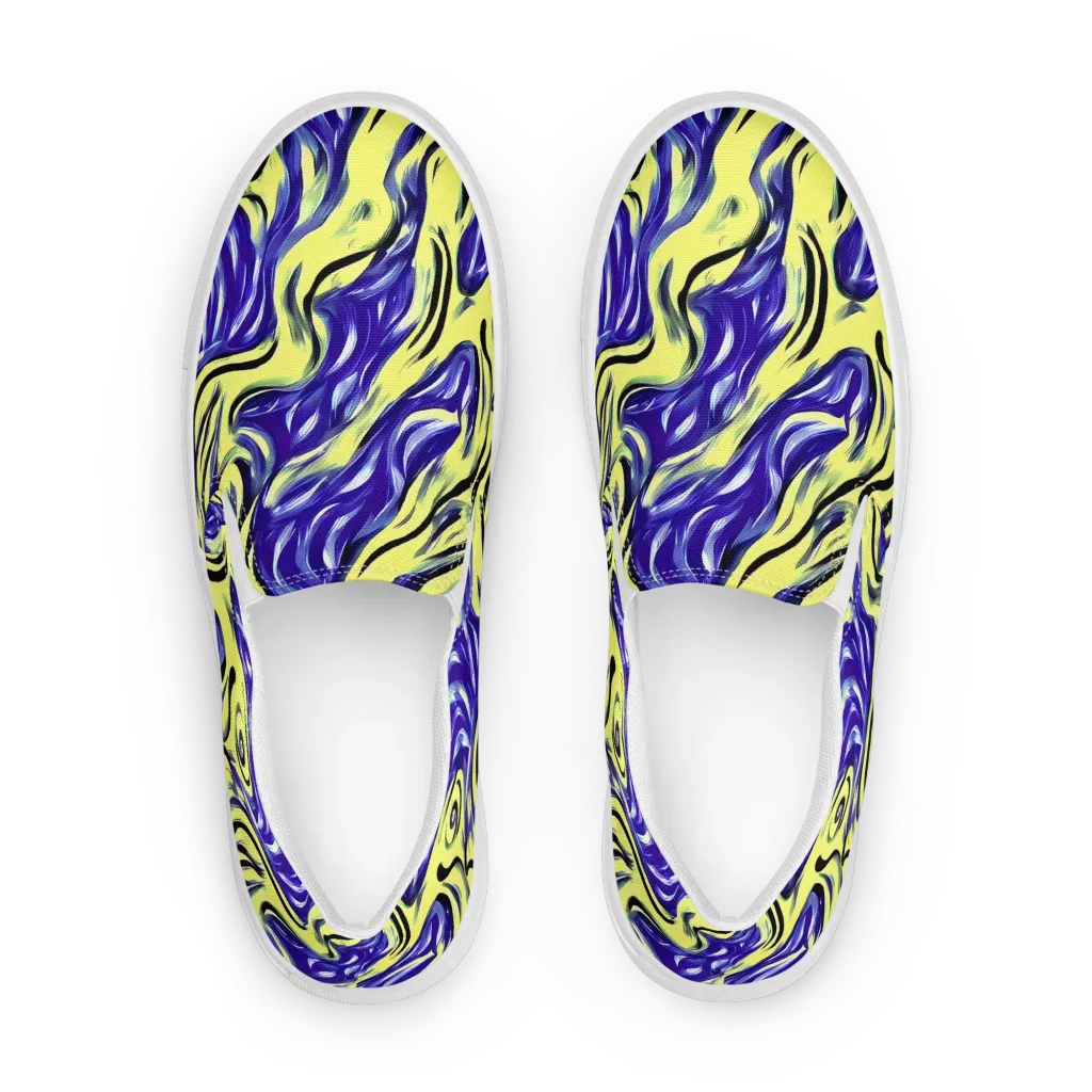 Royal Riptide on Women's Slip-On Canvas Shoes — Front