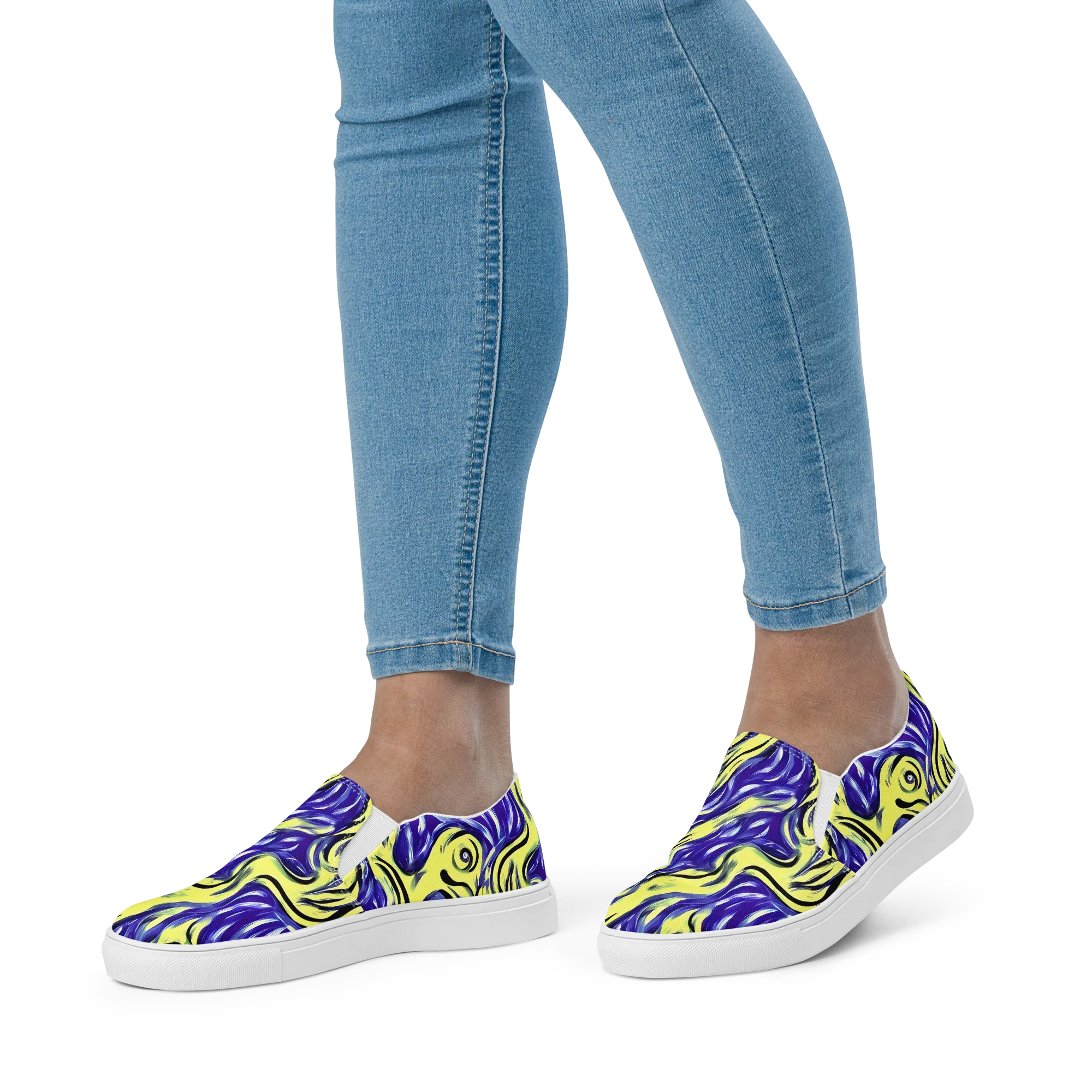 Royal Riptide on Women's Slip-On Canvas Shoes — Front