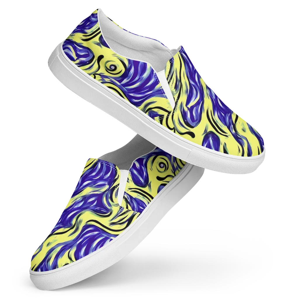 Royal Riptide on Women's Slip-On Canvas Shoes — Front