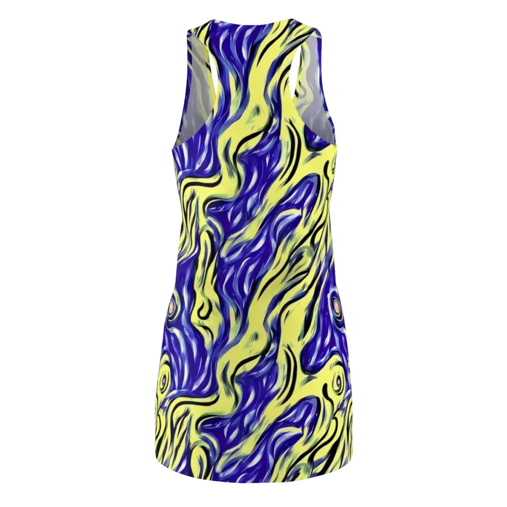 Royal Riptide on Racerback Dress — Back