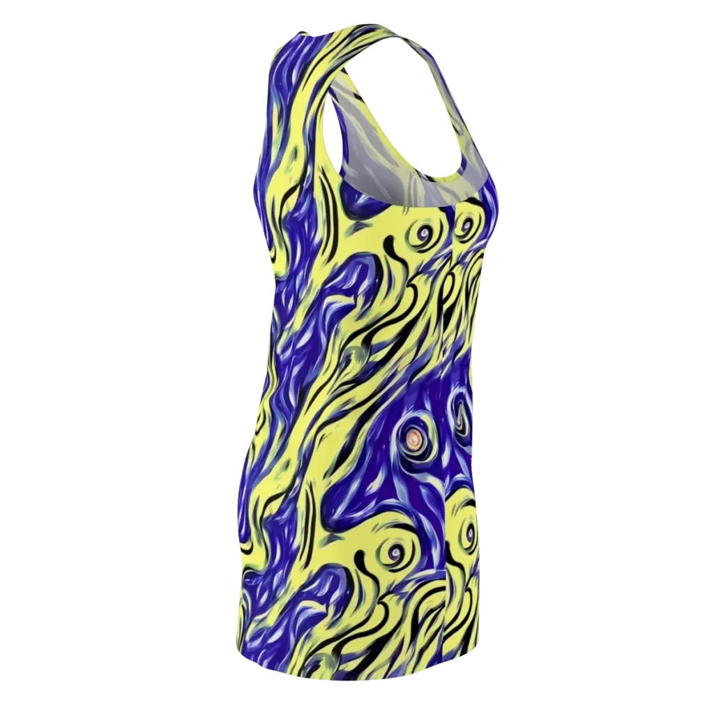 Royal Riptide on Racerback Dress — Back Side