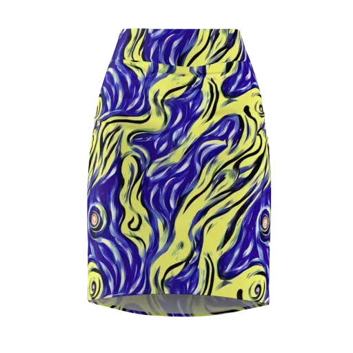 Royal Riptide on a Pencil Skirt