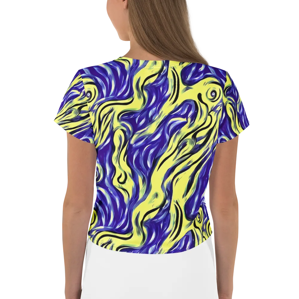 Royal Riptide on Crop Tee — Back