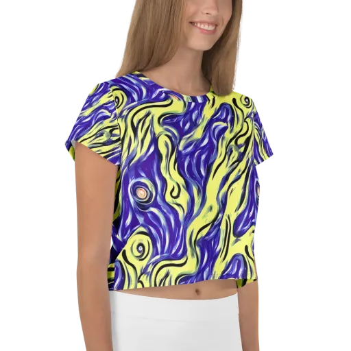 Royal Riptide on a Crop Tee