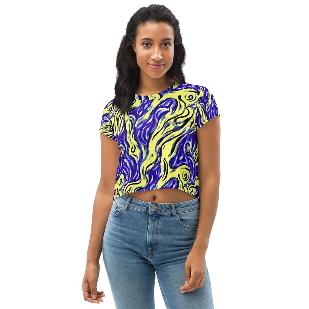 Royal Riptide on Crop Tee — Front