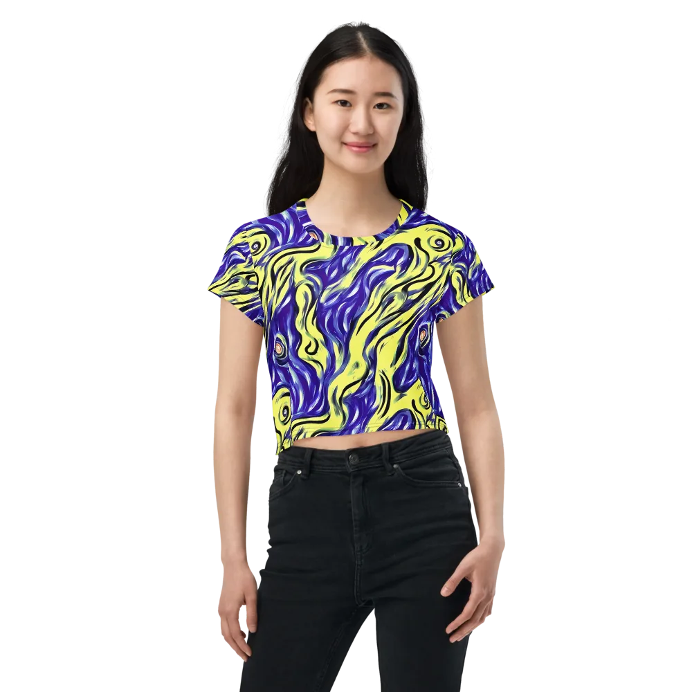 Royal Riptide on Crop Tee — Front