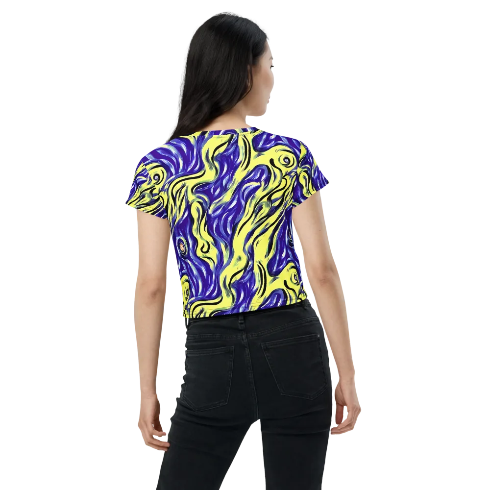 Royal Riptide on Crop Tee — Back