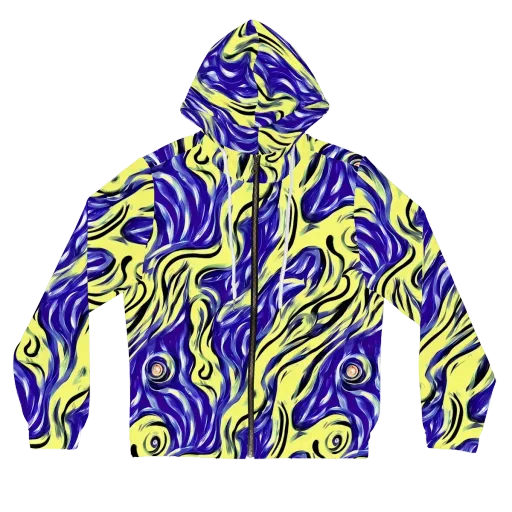 Royal Riptide on a Women's Full-Zip Hoodie
