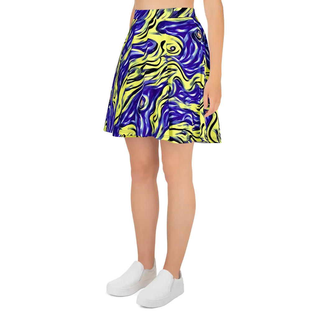 Royal Riptide on Skater Skirt — Left
