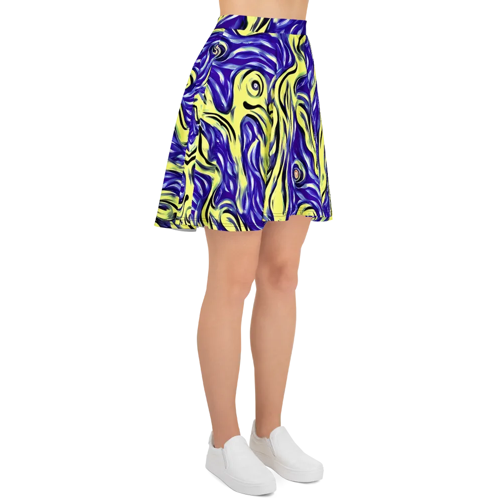 Royal Riptide on Skater Skirt — Right