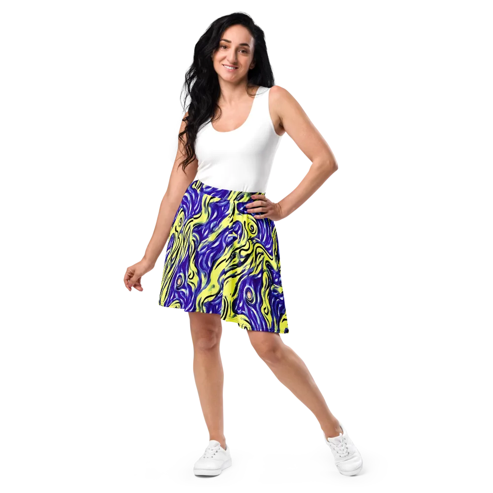 Royal Riptide on Skater Skirt — Front