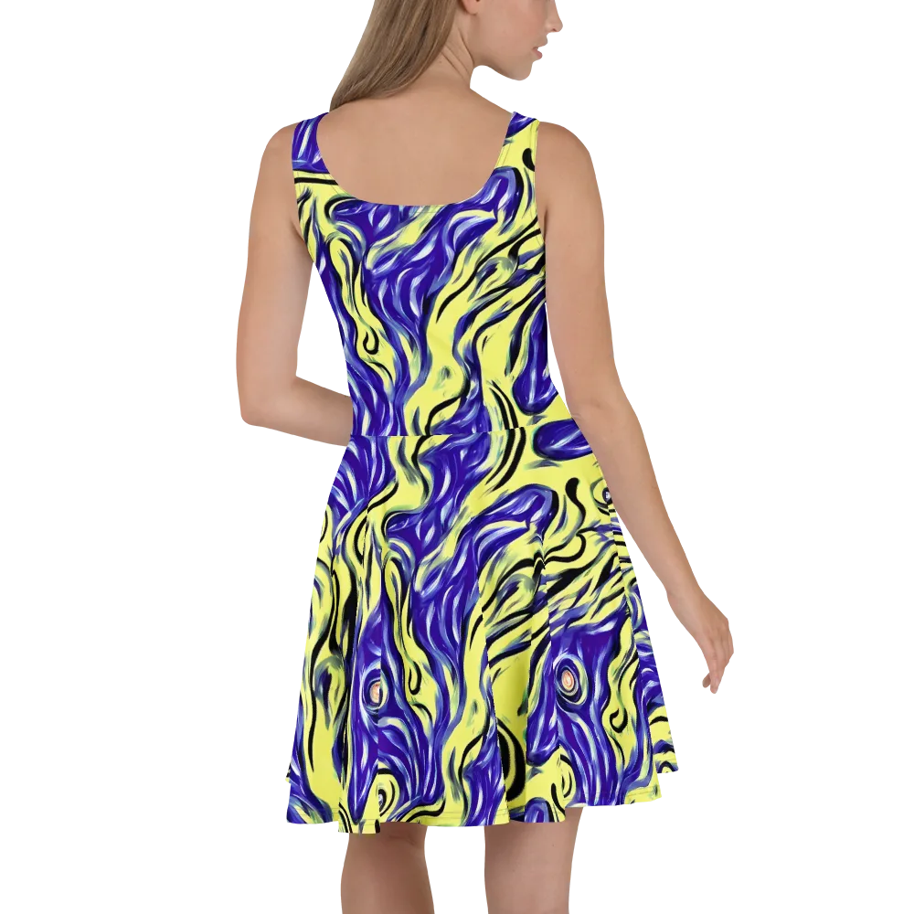 Royal Riptide on Skater Dress — Back