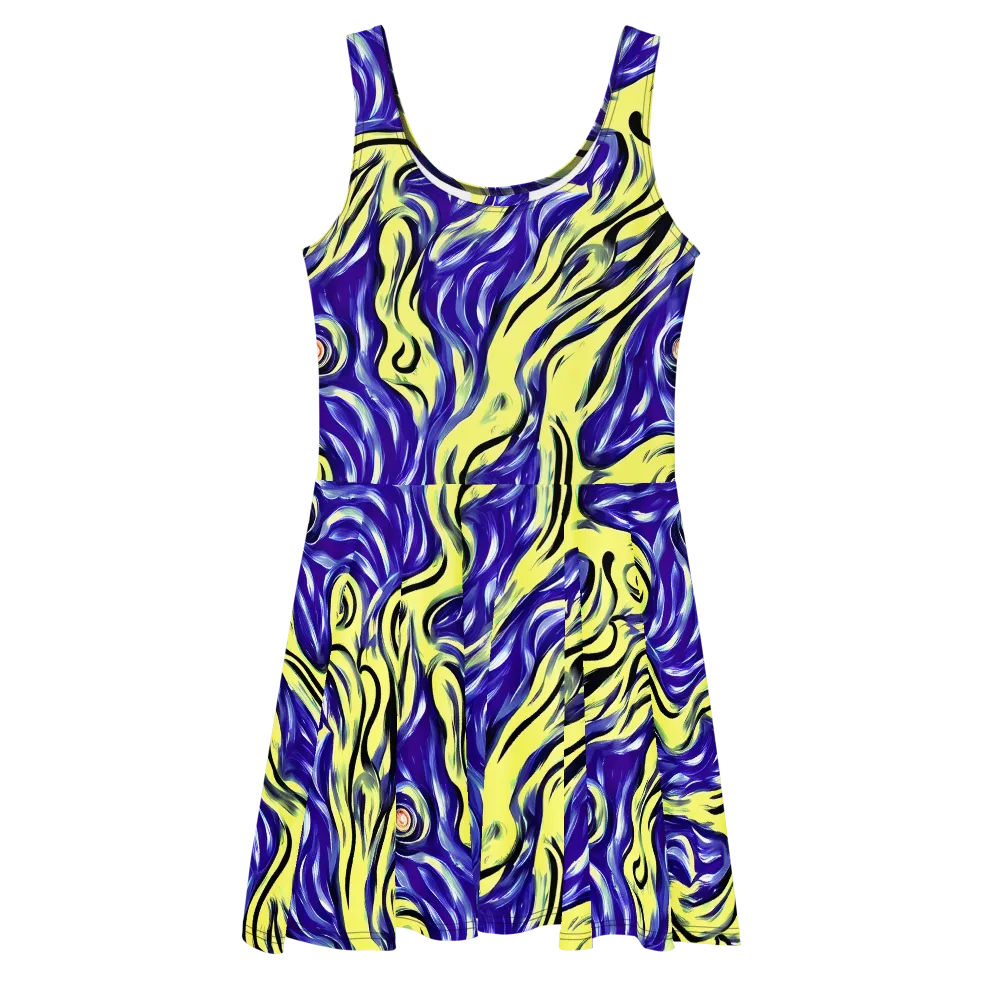 Royal Riptide on Skater Dress — Front