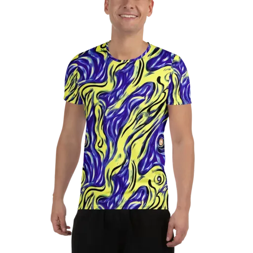 Royal Riptide on a Men's Athletic T-Shirt