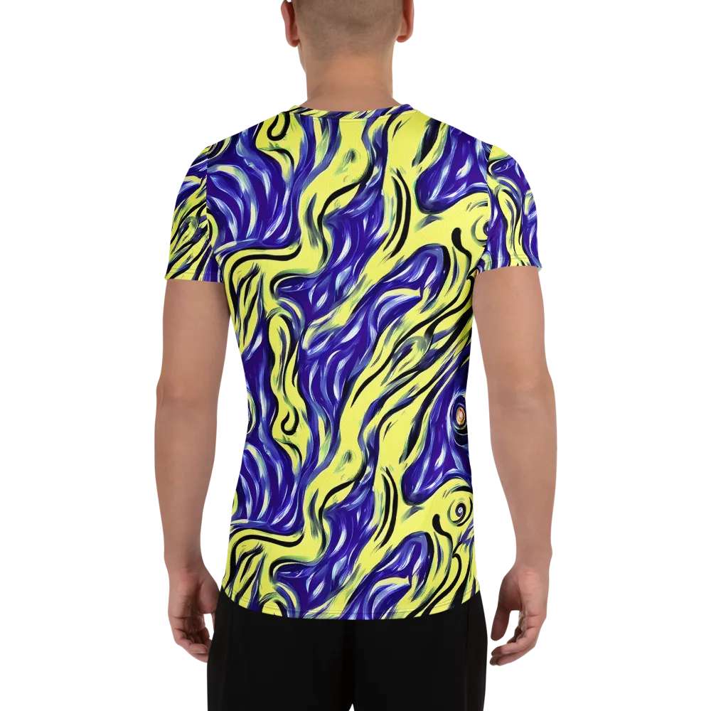 Royal Riptide on Men's Athletic T-Shirt — Back