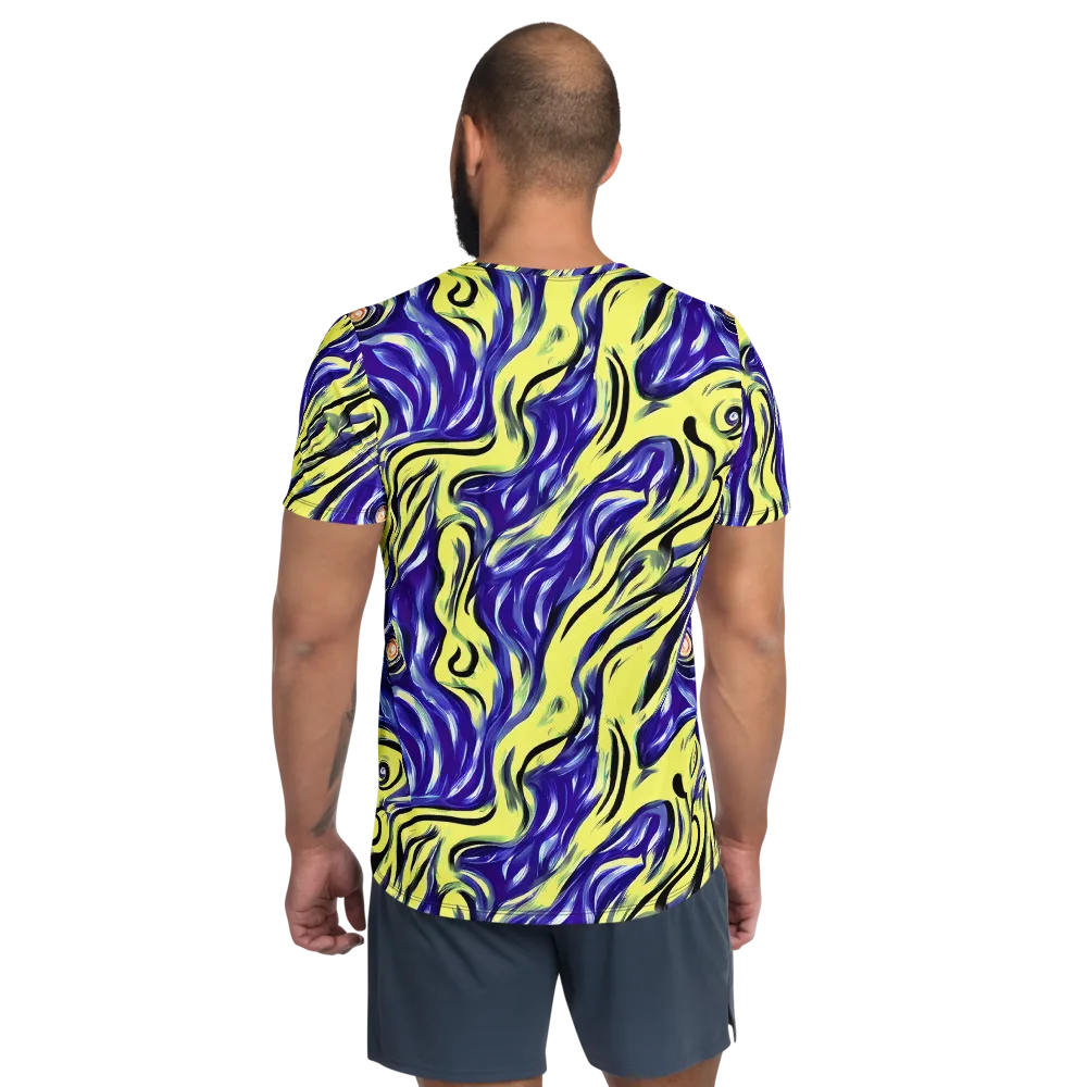 Royal Riptide on Men's Athletic T-Shirt — Back