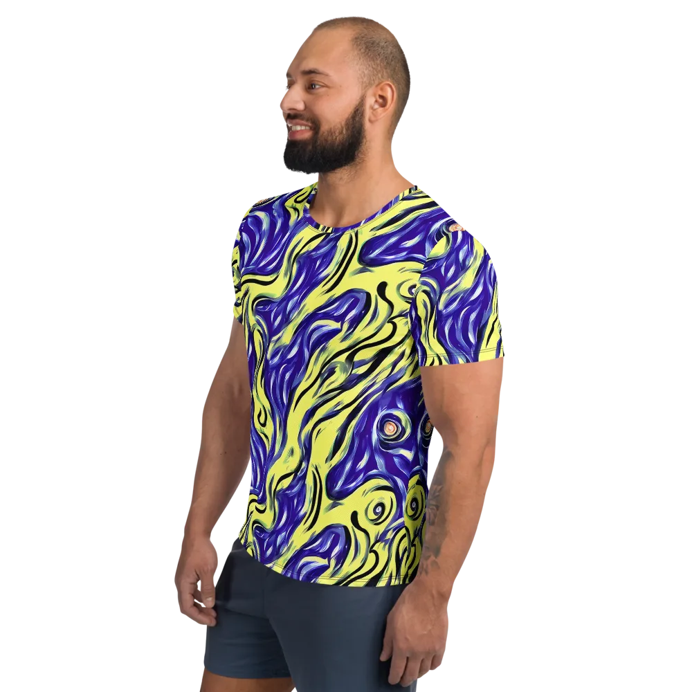 Royal Riptide on Men's Athletic T-Shirt — Left
