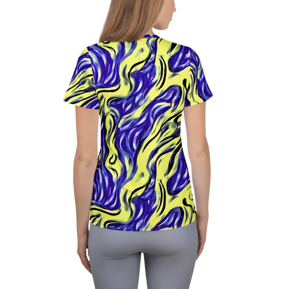 Royal Riptide on Women's Athletic T-Shirt — Back