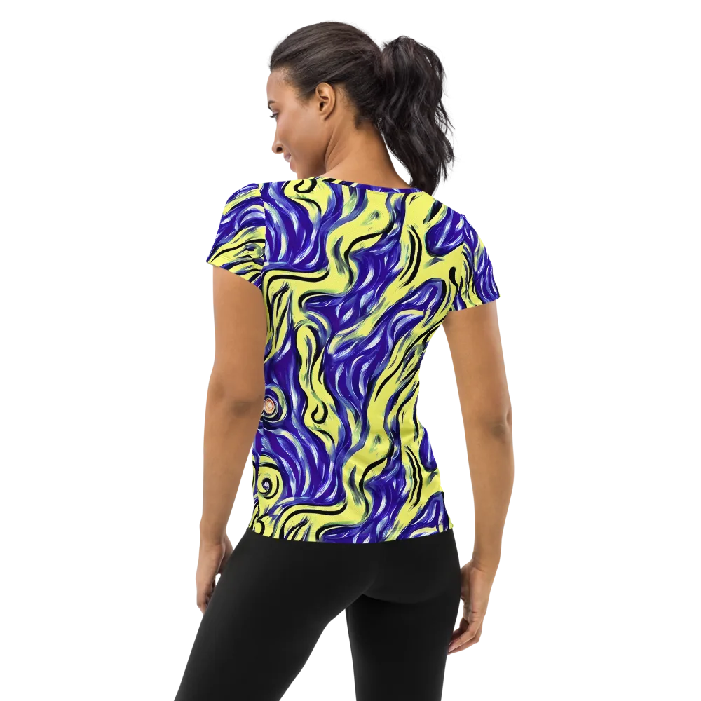 Royal Riptide on Women's Athletic T-Shirt — Back