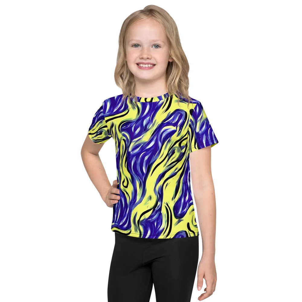 Royal Riptide on Kids Crew Neck T-Shirt — Front