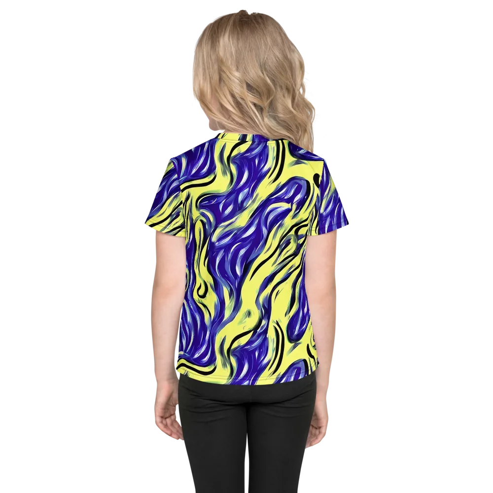 Royal Riptide on Kids Crew Neck T-Shirt — Back