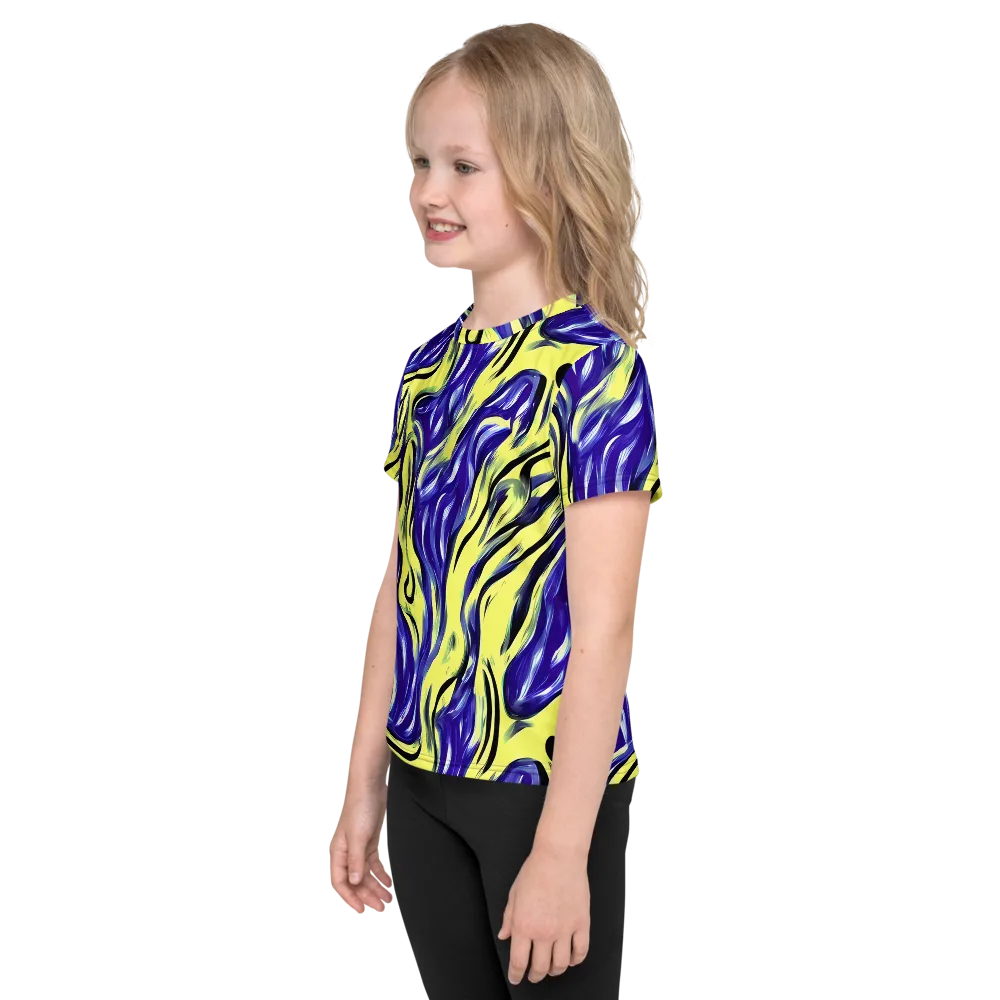 Royal Riptide on Kids Crew Neck T-Shirt — Left