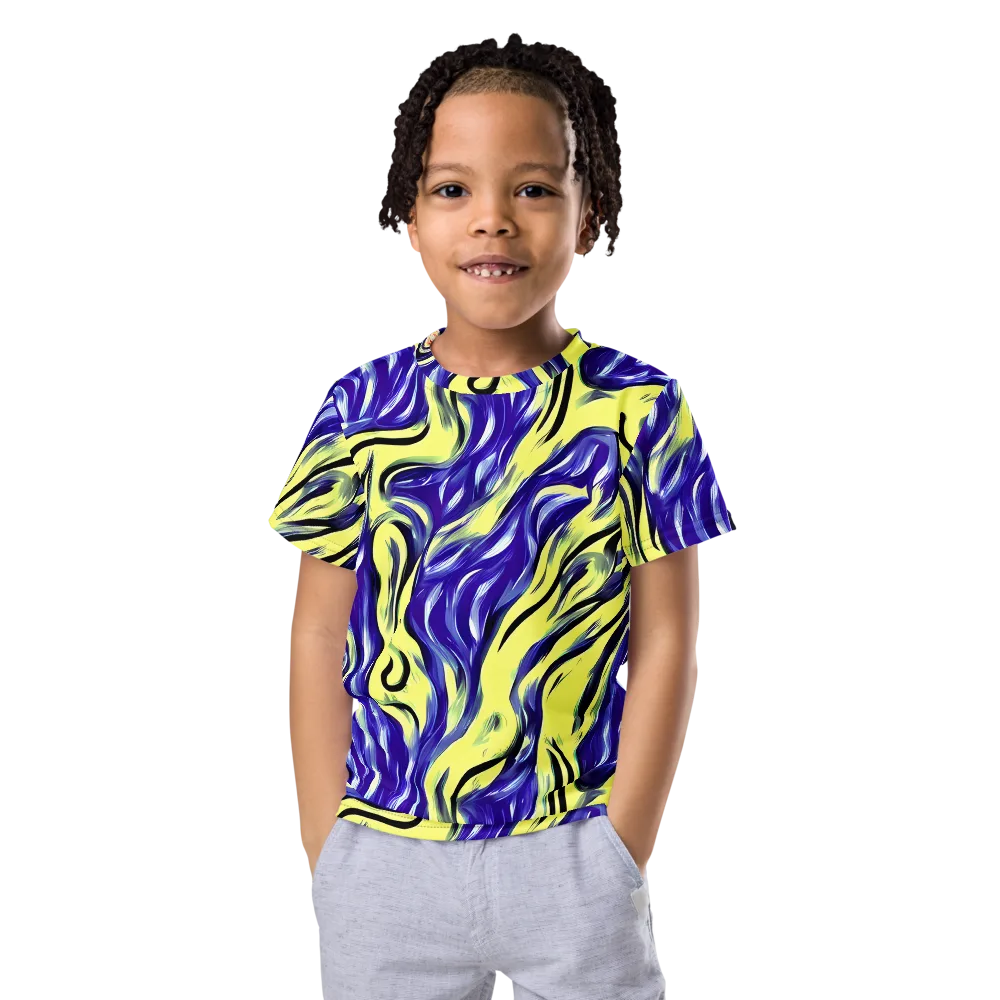 Royal Riptide on Kids Crew Neck T-Shirt — Front