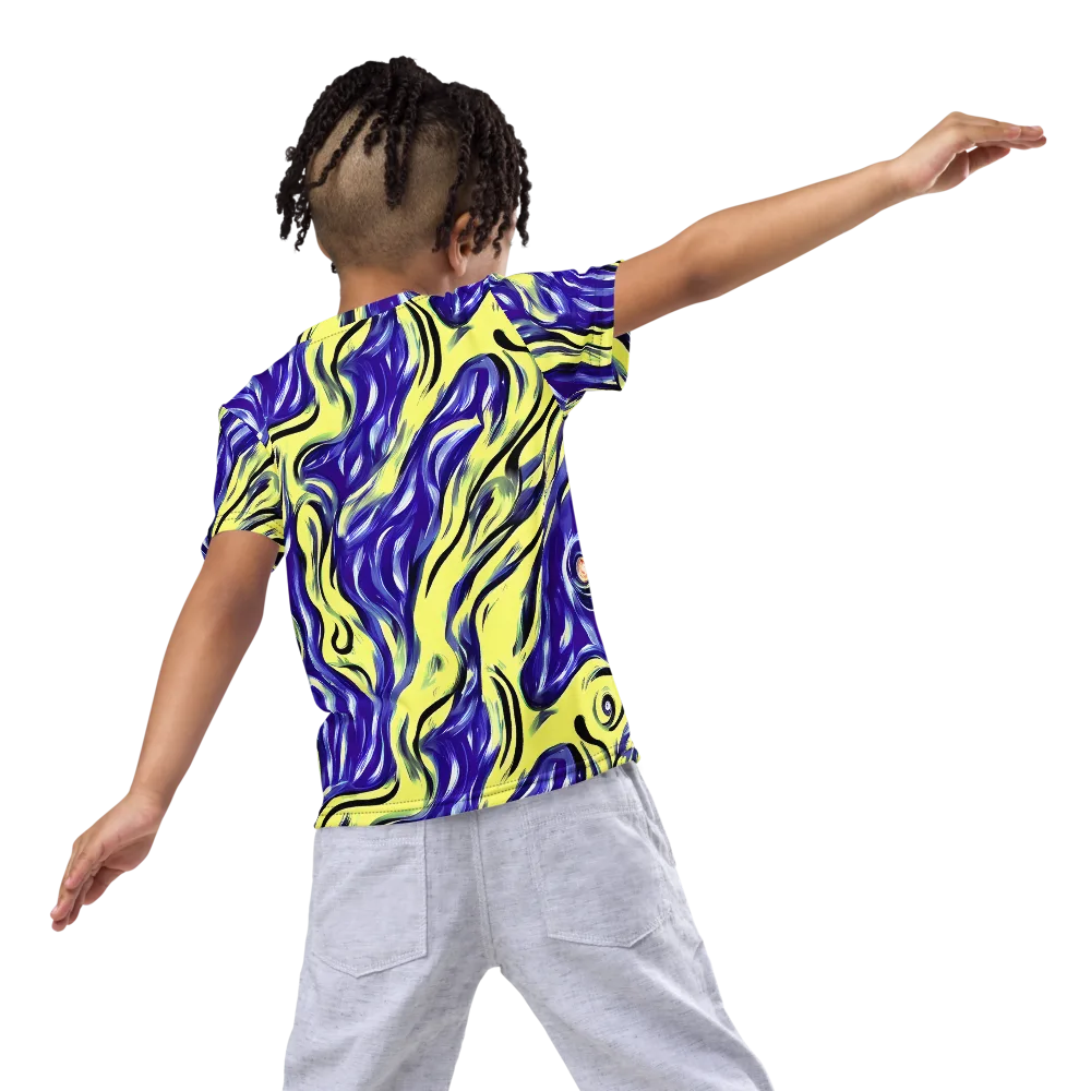 Royal Riptide on Kids Crew Neck T-Shirt — Back