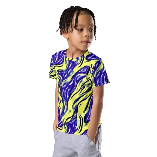 Royal Riptide on a Kids Crew Neck T-Shirt