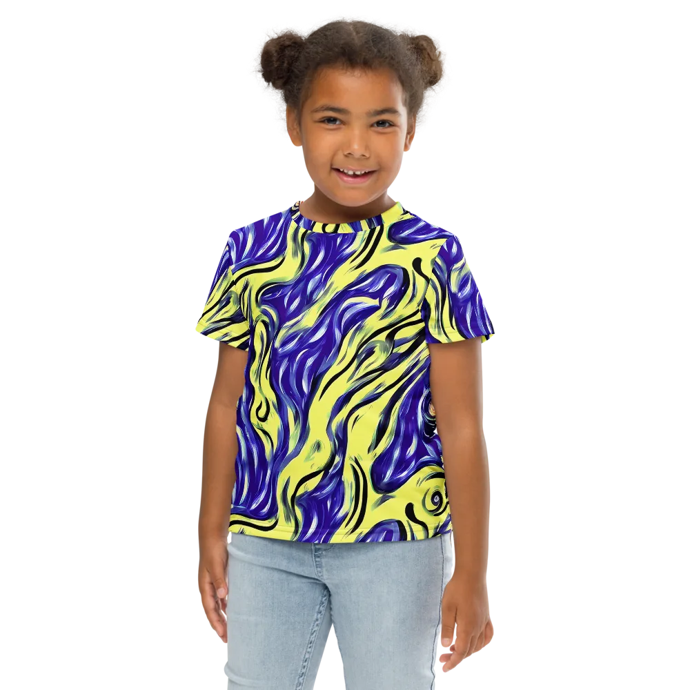 Royal Riptide on Kids Crew Neck T-Shirt — Front