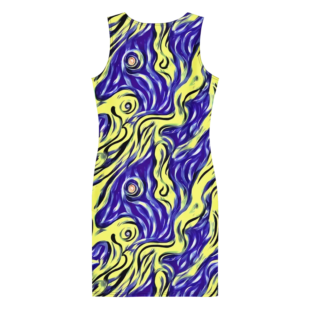 Royal Riptide on Bodycon Dress — Back