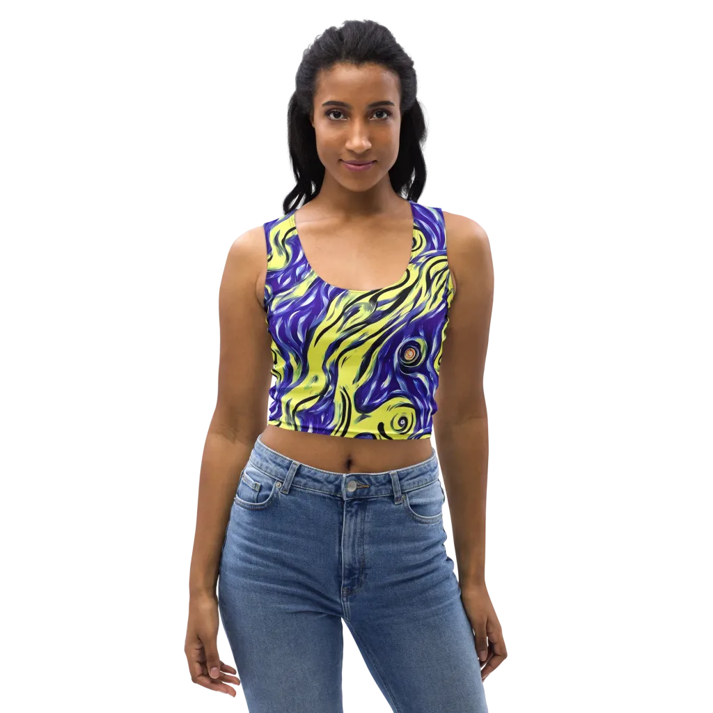 Royal Riptide on Crop Top — Front