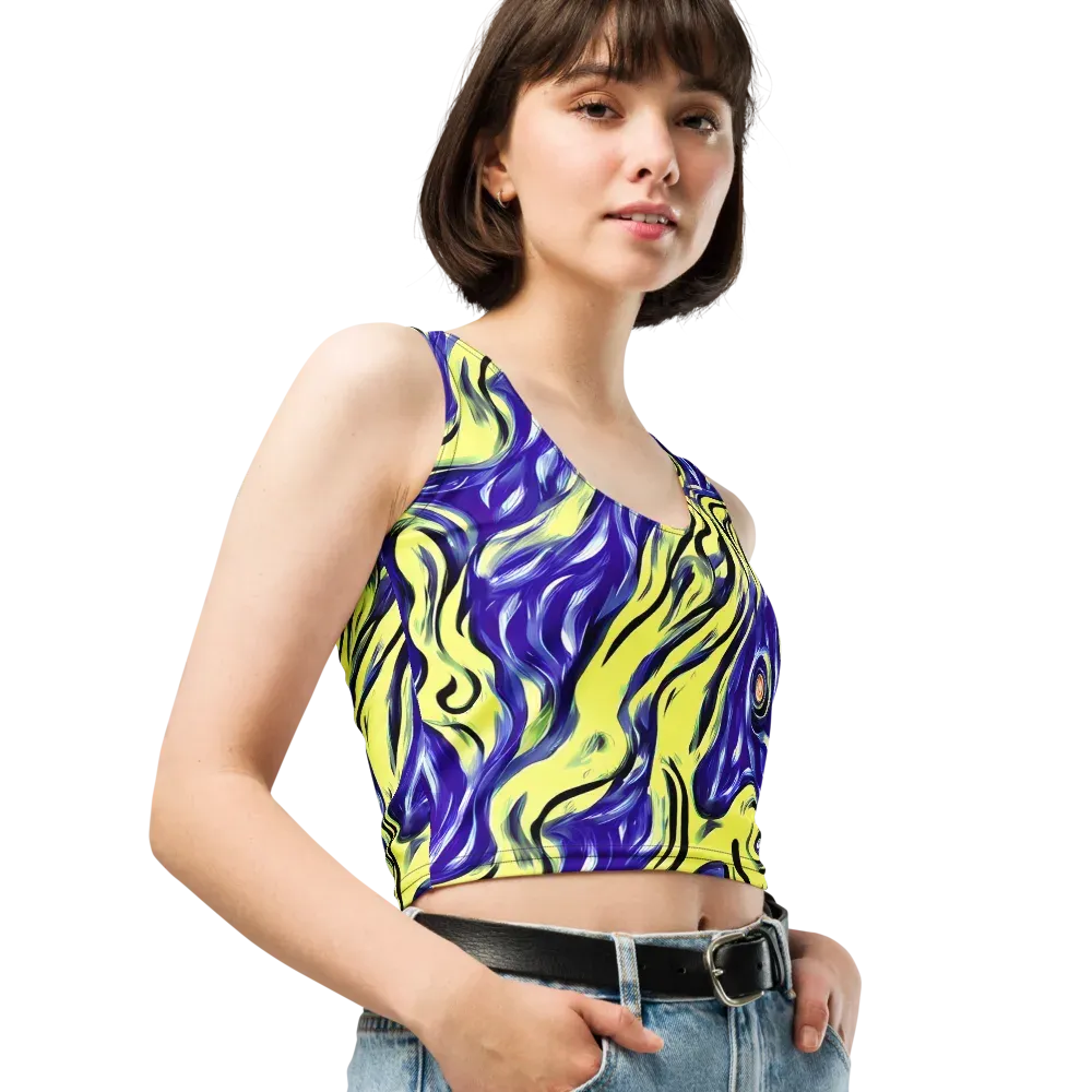 Royal Riptide on Crop Top — Right Front