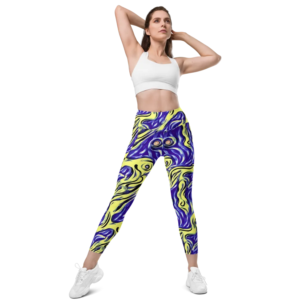 Royal Riptide on Leggings with Pockets — Front